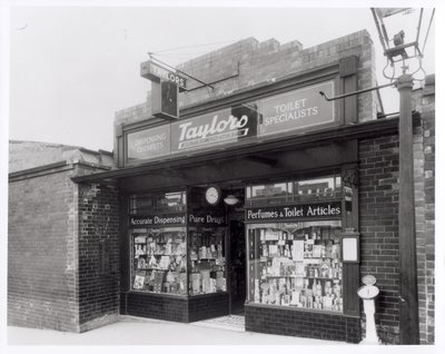Taylors Chemists, Burley Road, Leeds, 20th April 1936 by English Photographer